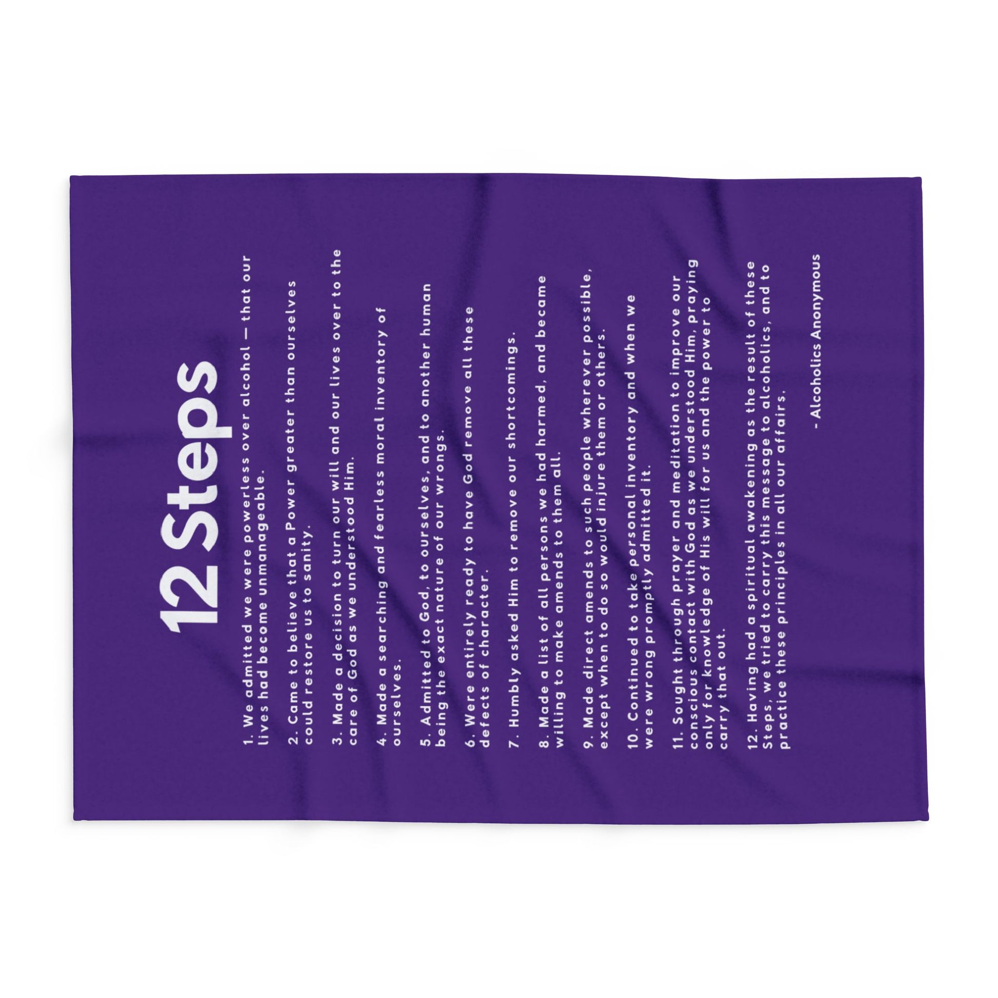 Haler Smith - Home Decor - Haler Smith Polar Fleece Blanket - 12 Steps - Purple