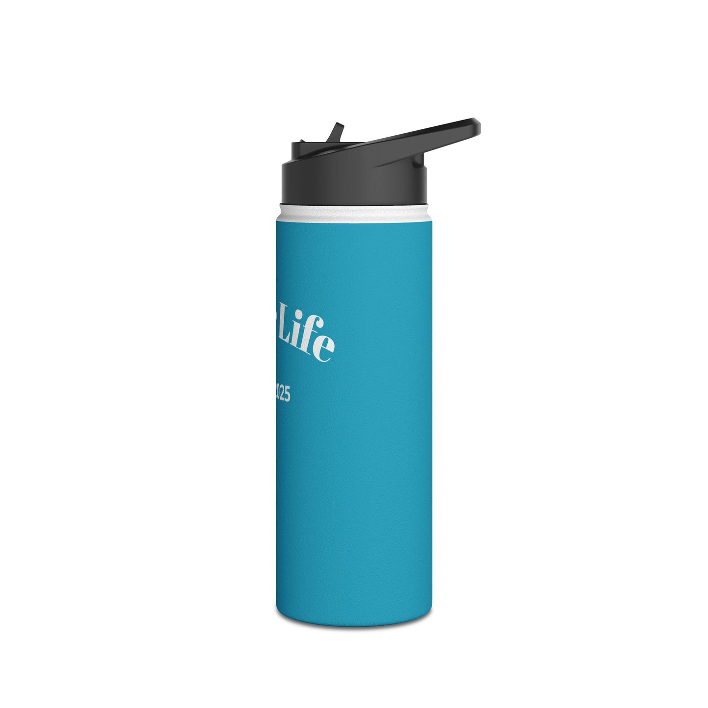 Recovery Insulated Stainless Steel Water Bottle | Sober Life Est. Design 1 | Turquoise