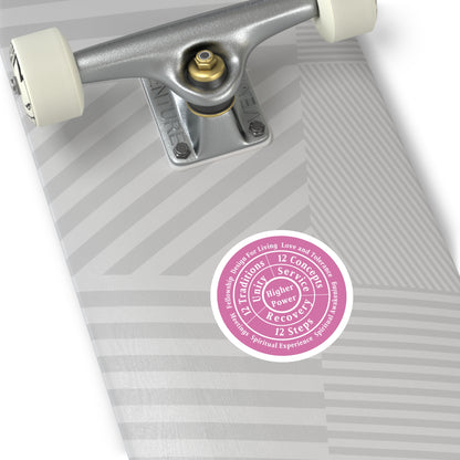 Haler Smith Vinyl Round Sticker - Higher Power 1 - Light Pink