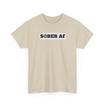 Recovery Short Sleeve T-Shirt | Sober AF Design 1 On The Front