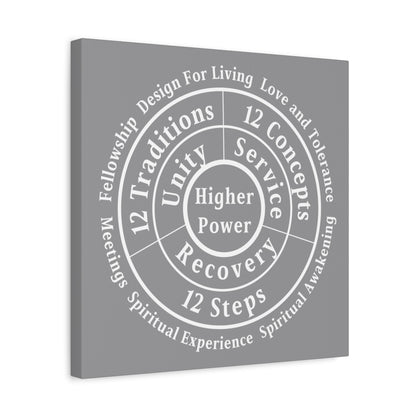 Haler Smith - Canvas - Haler Smith Matte Canvas - Higher Power 1 - Gray Matte Finish