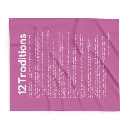 Haler Smith - Home Decor - Haler Smith Polar Fleece Blanket - 12 Traditions - Light Pink