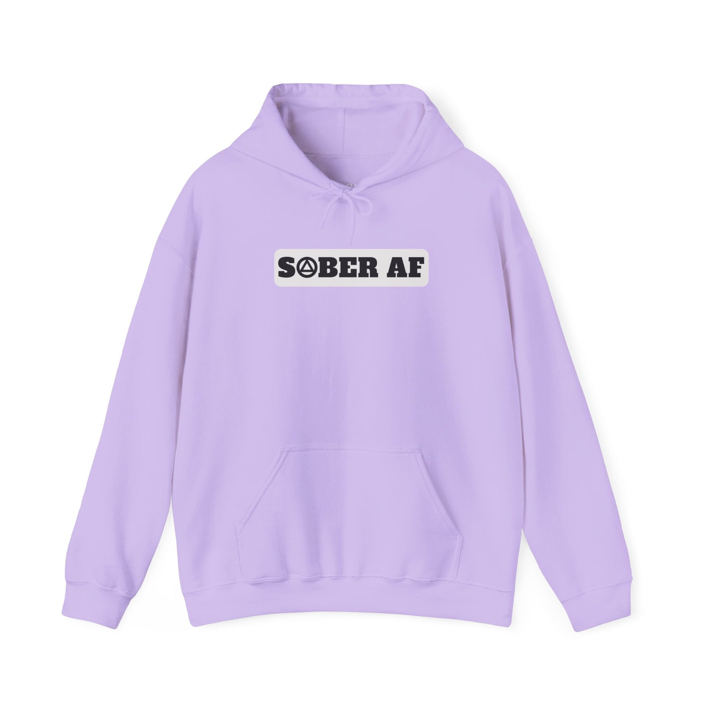 Recovery Hoodie | Sober AF Design 1 On The Front