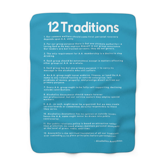 Haler Smith - Home Decor - Haler Smith Sherpa Fleece Blanket - 12 Traditions - Turquoise
