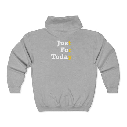 Recovery Zip Hoodie | Just For Today Design 1 On The Back