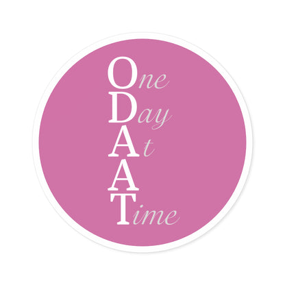 Haler Smith Vinyl Round Sticker - ODAAT - Light Pink