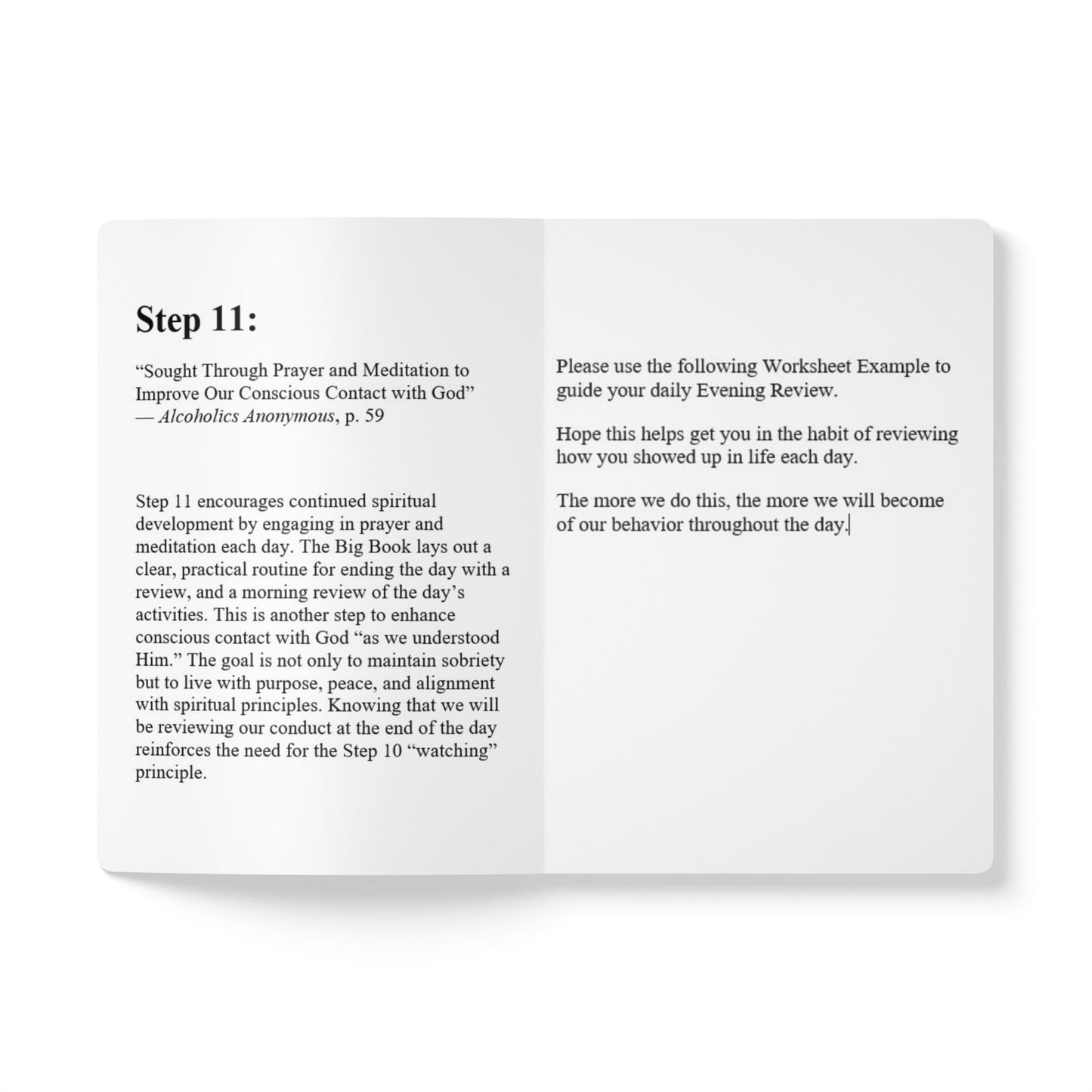 Haler Smith Guided Softcover Journal - Step 11 Evening Review - Starry Night Scene