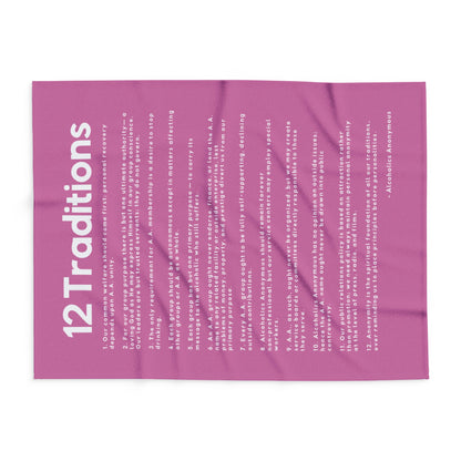 Haler Smith Polar Fleece Blanket - 12 Traditions - Light Pink