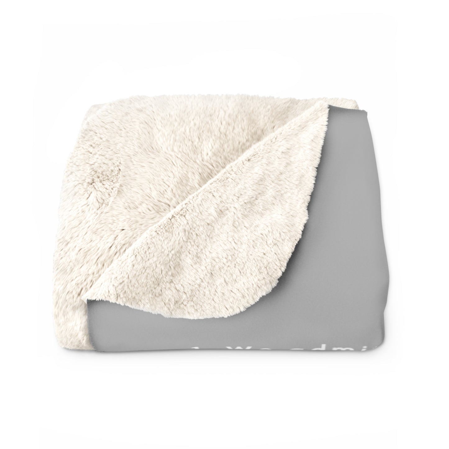Haler Smith - Home Decor - Haler Smith Sherpa Fleece Blanket - 12 Steps - Light Gray