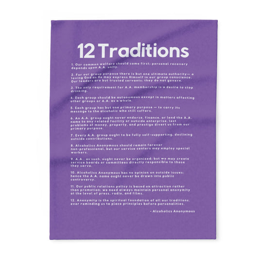 Haler Smith - Home Decor - Haler Smith Polar Fleece Blanket - 12 Traditions - Light Purple