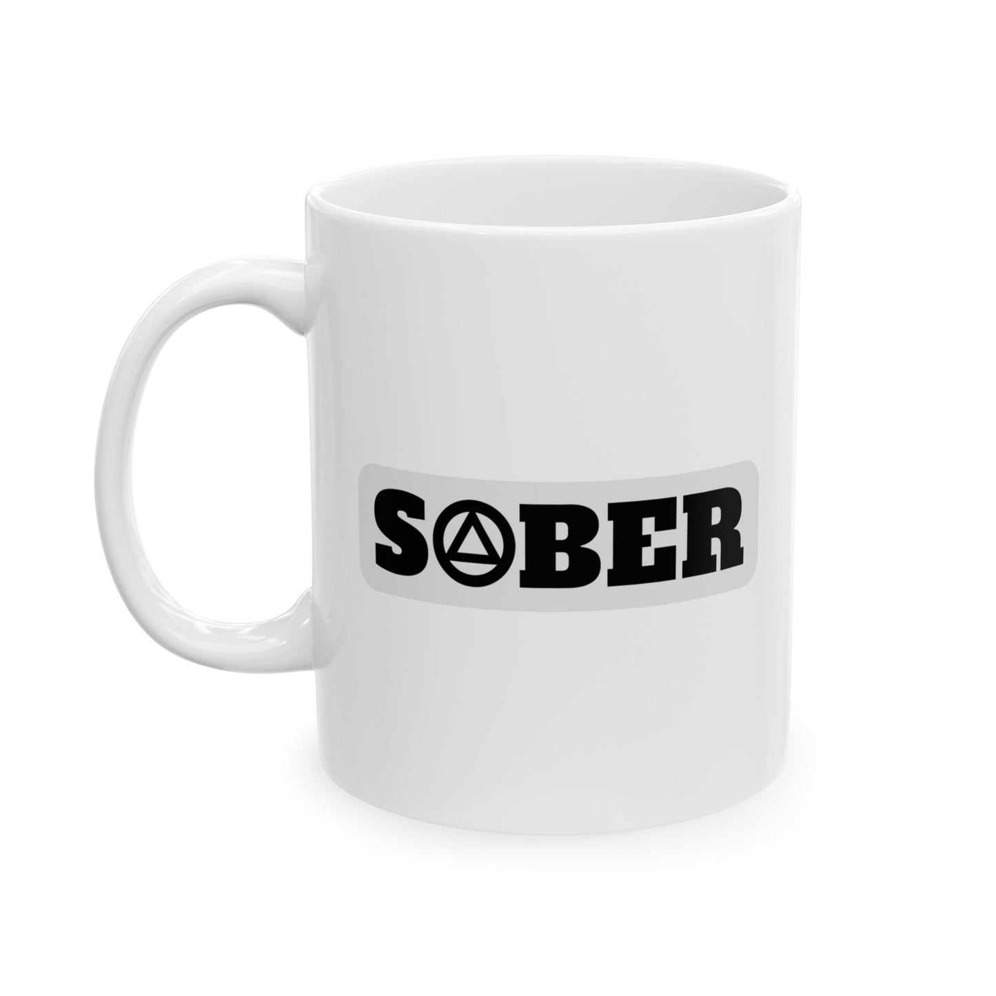 Recovery Ceramic Coffee Mug | Sober Design 2 | Black Letters