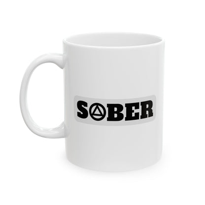 Recovery Ceramic Coffee Mug | Sober Design 2 | Black Letters