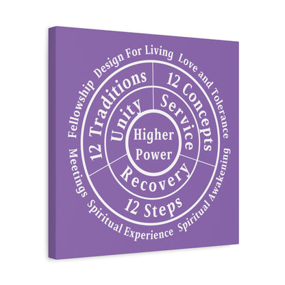 Haler Smith - Canvas - Haler Smith Matte Canvas - Higher Power 1 - Light Purple Matte Finish