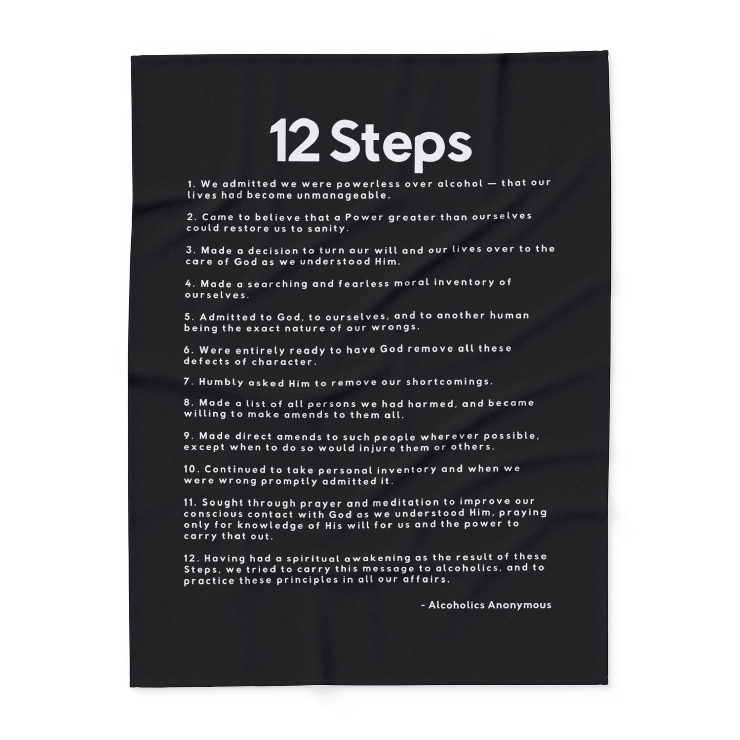 Haler Smith Polar Fleece Blanket - 12 Steps - Black