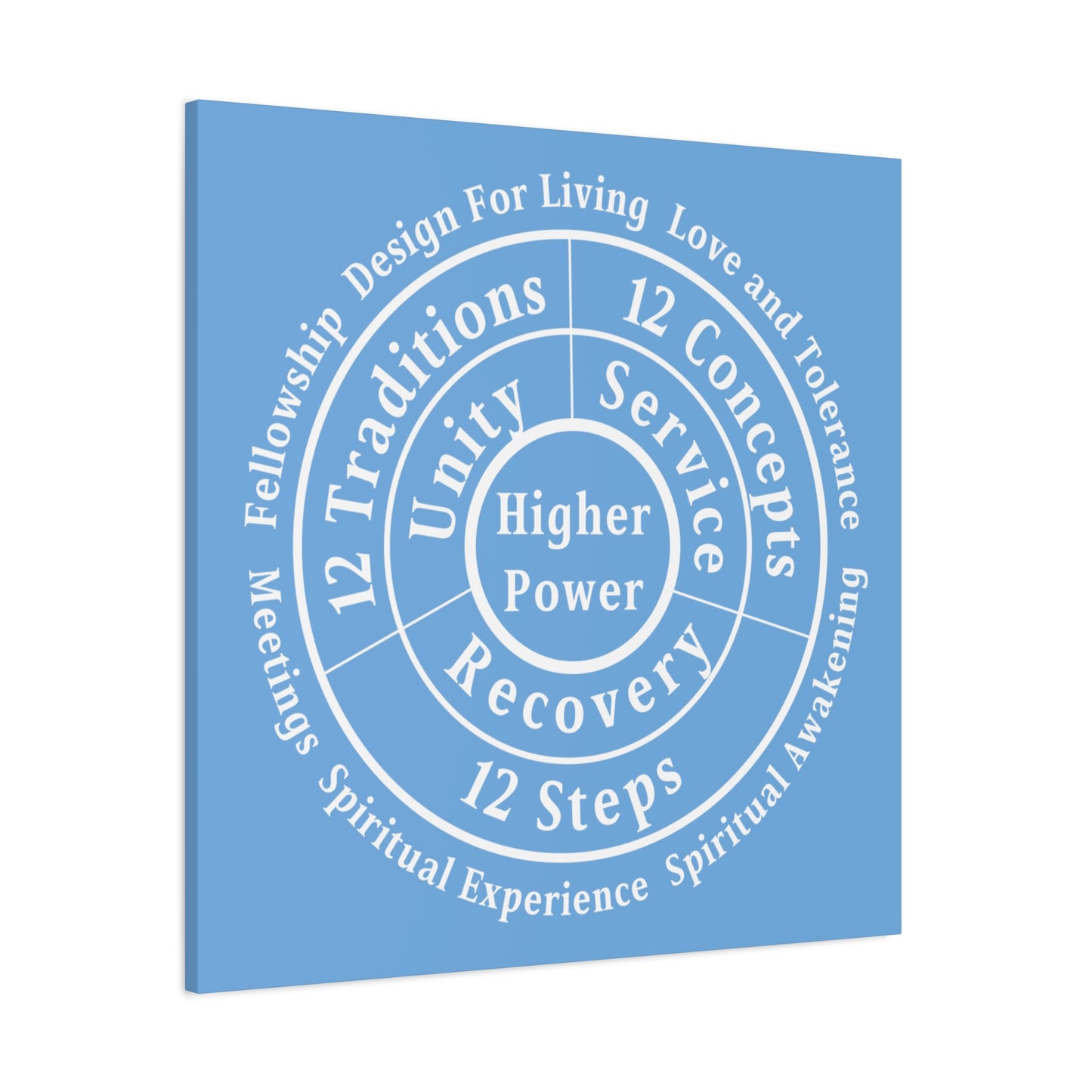 Haler Smith - Canvas - Haler Smith Matte Canvas - Higher Power 1 - Light Blue Matte Finish