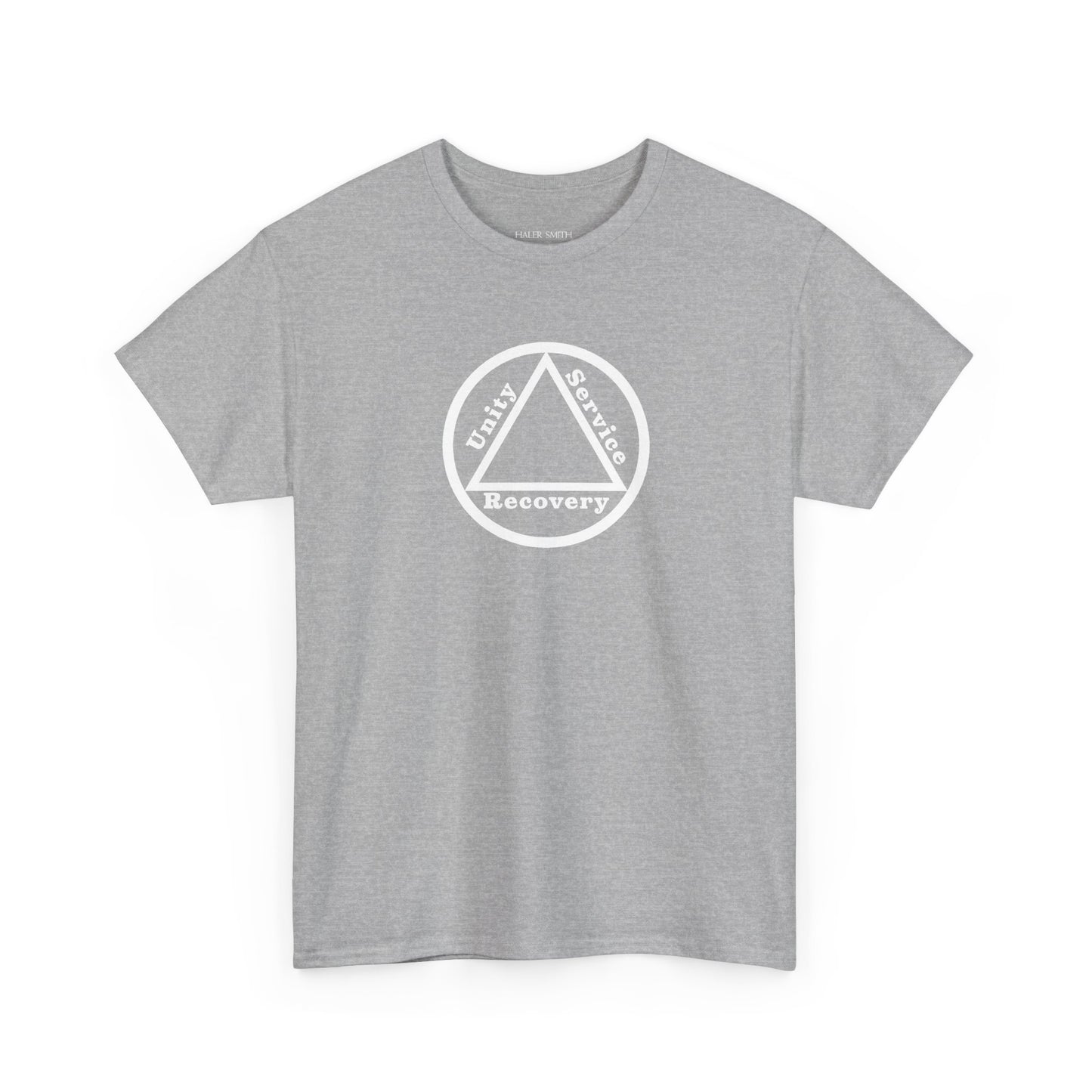 Sobriety Short Sleeve T-Shirt | Unity Service Recovery Design 1 On The Front