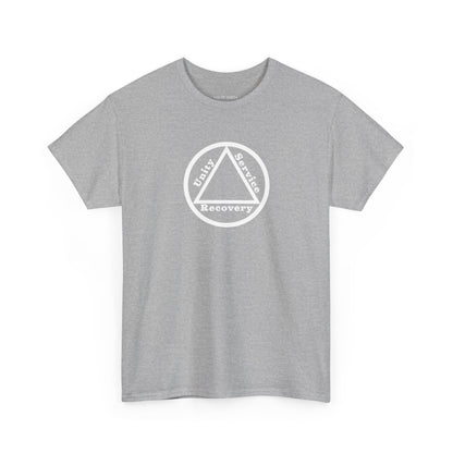 Sobriety Short Sleeve T-Shirt | Unity Service Recovery Design 1 On The Front