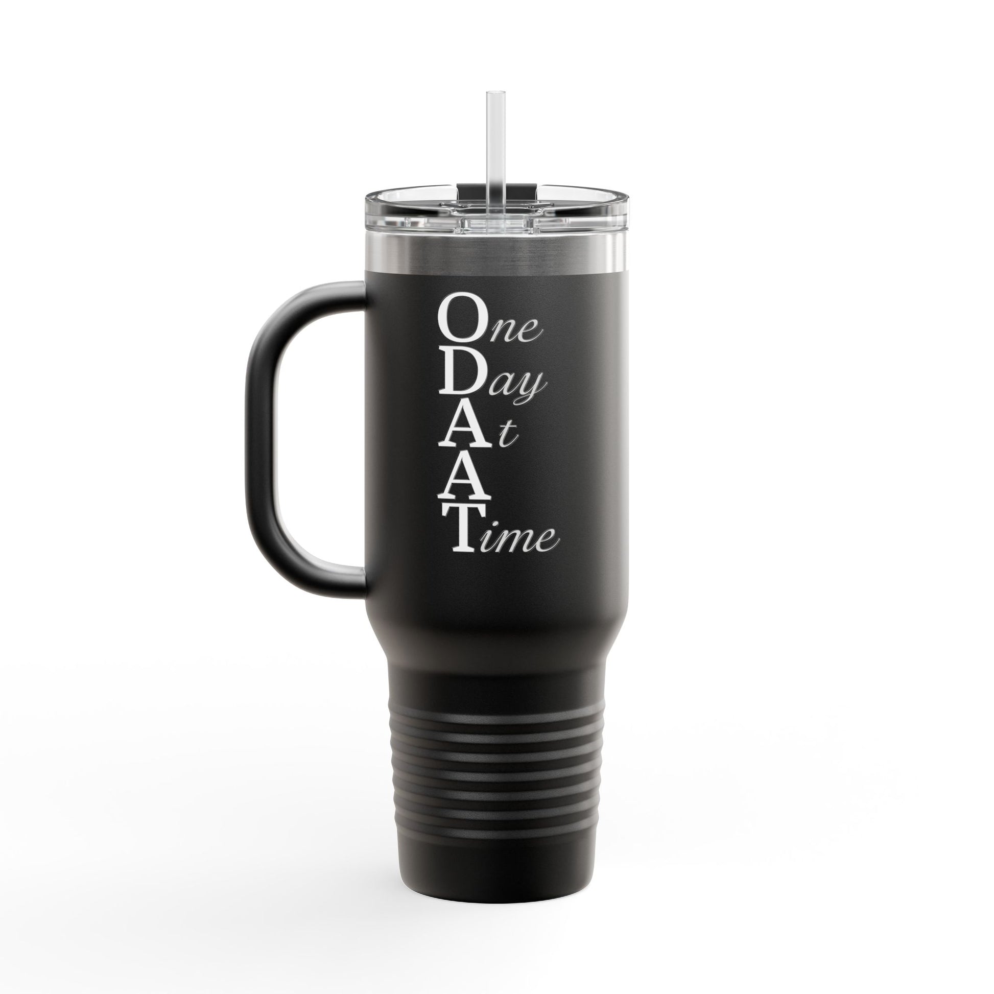 Haler Smith - Mug - Haler Smith Insulated Travel Mug with Straw 40 oz. - ODAAT - White Letters