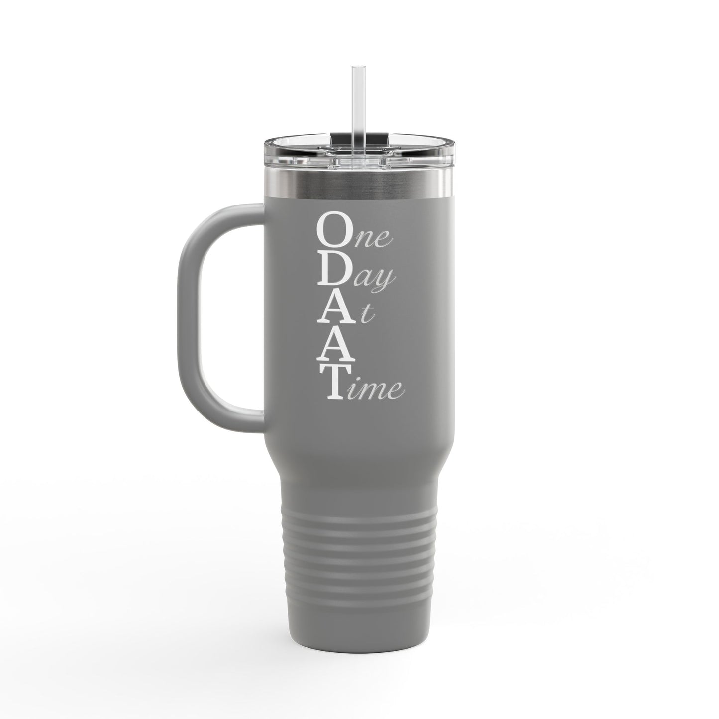 Haler Smith - Mug - Haler Smith Insulated Travel Mug with Straw 40 oz. - ODAAT - White Letters
