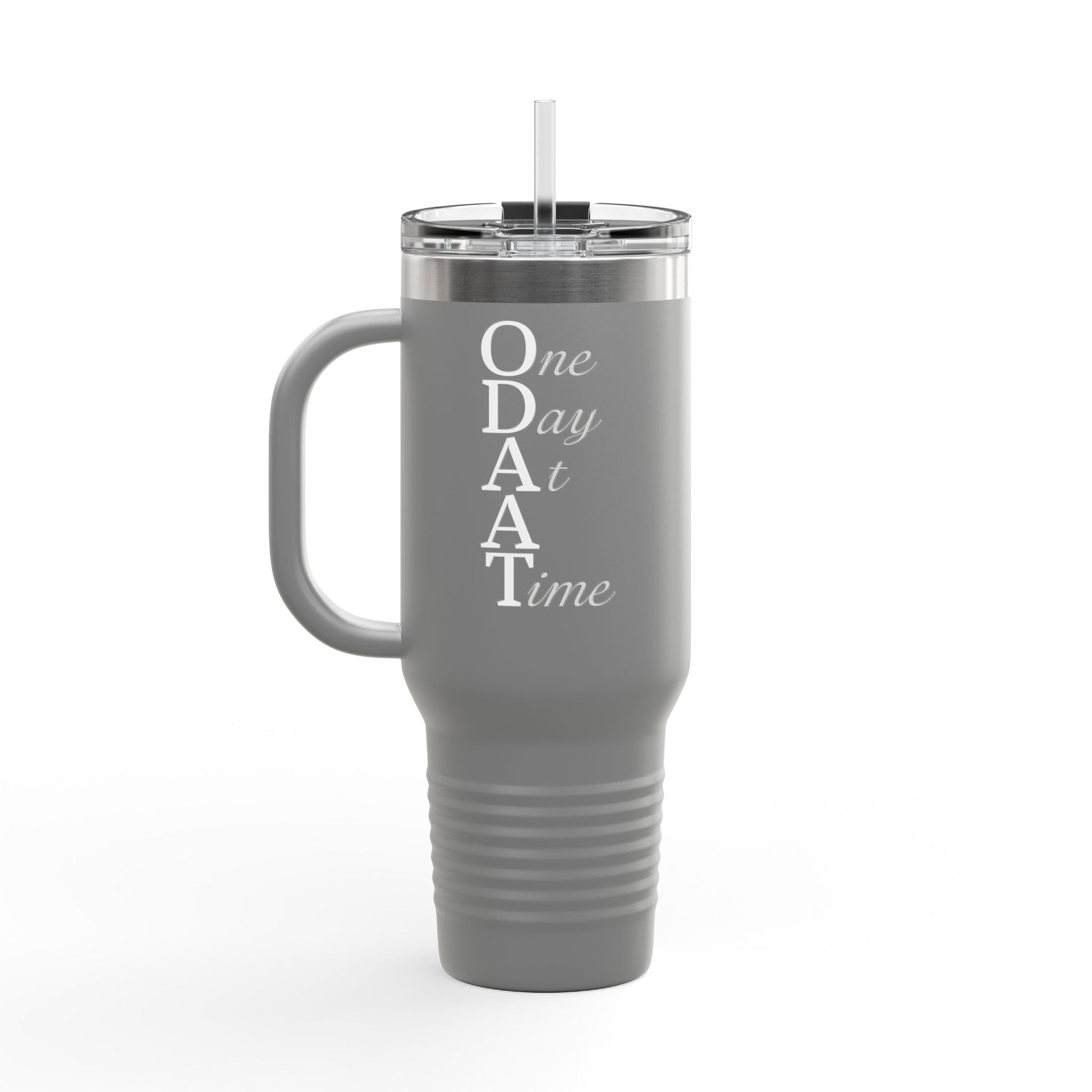 Haler Smith - Mug - Haler Smith Insulated Travel Mug with Straw 40 oz. - ODAAT - White Letters