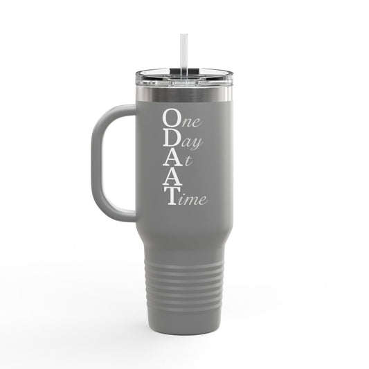 Haler Smith Insulated Travel Mug with Straw 40 oz. - ODAAT - White Letters