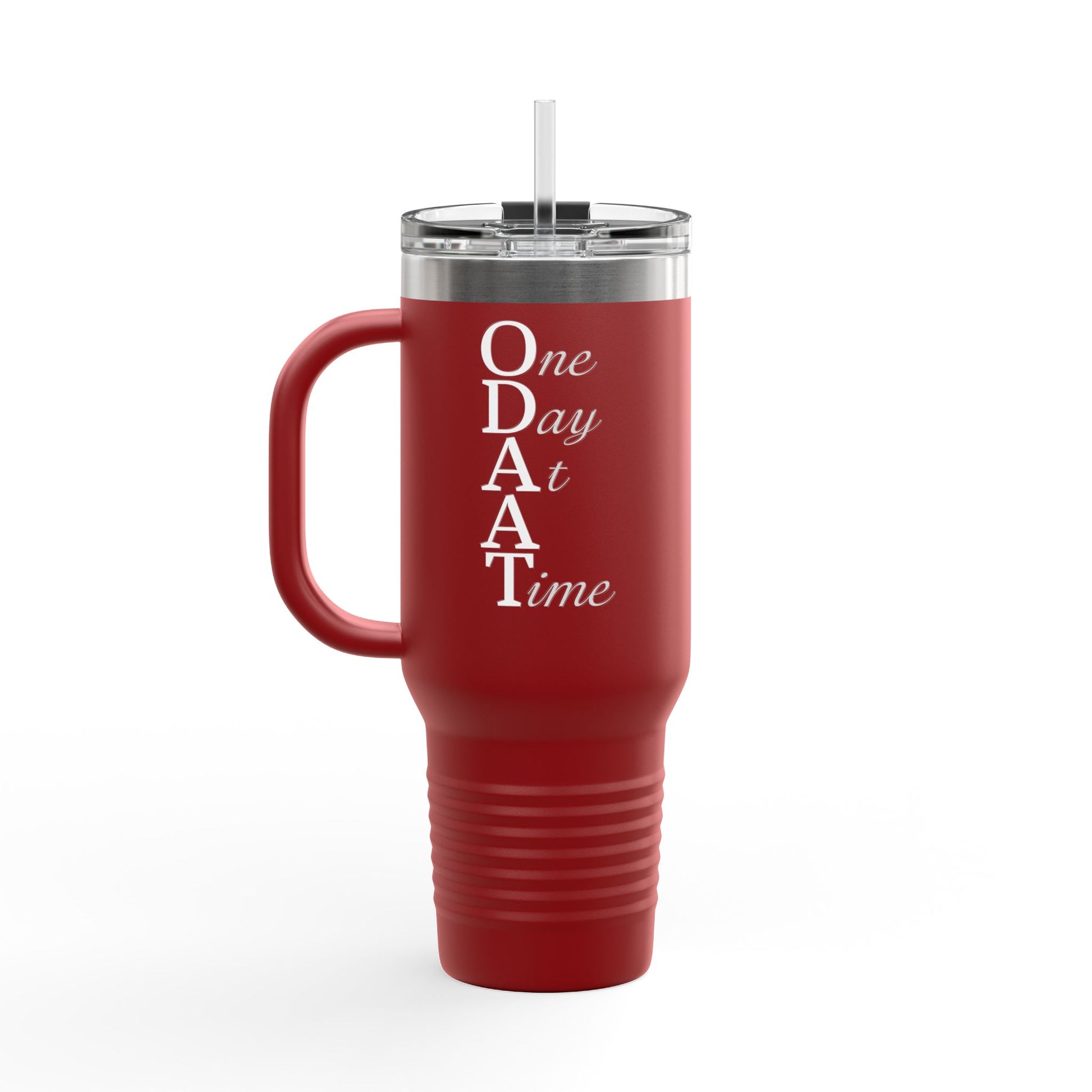 Haler Smith - Mug - Haler Smith Insulated Travel Mug with Straw 40 oz. - ODAAT - White Letters