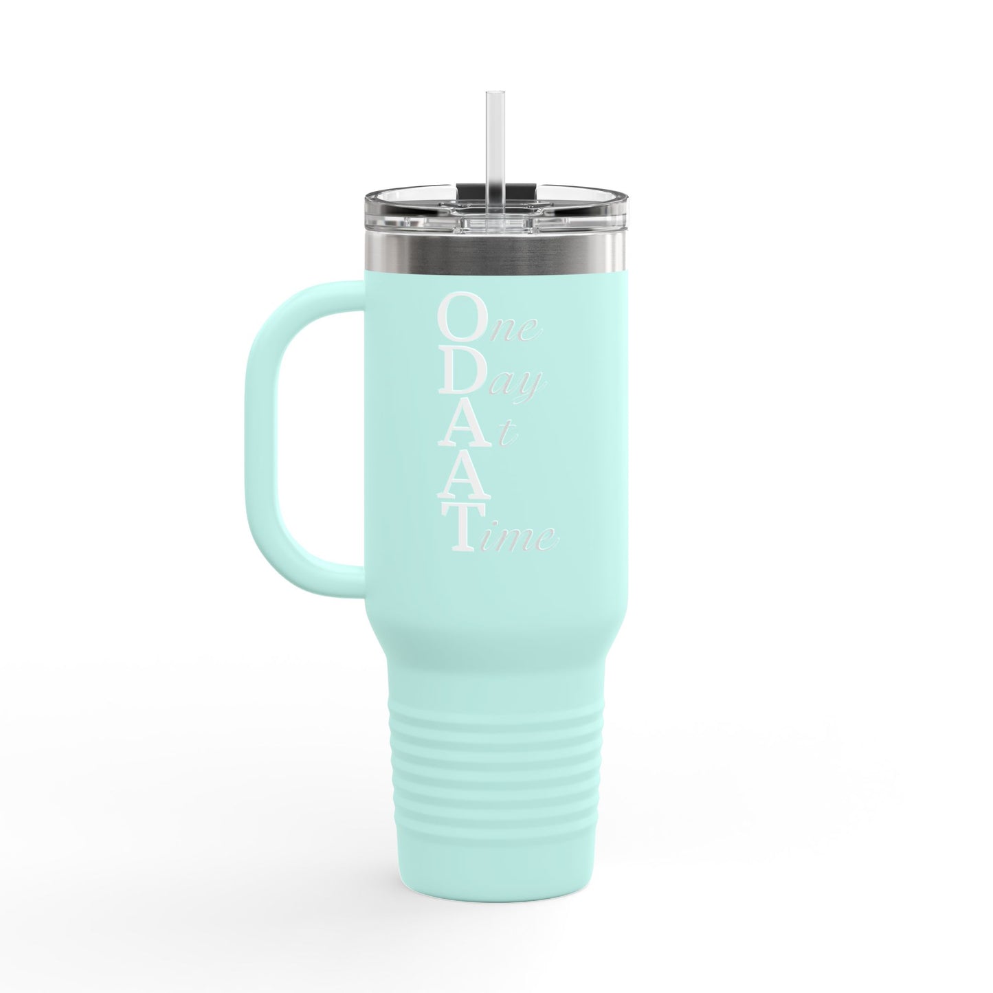 Haler Smith - Mug - Haler Smith Insulated Travel Mug with Straw 40 oz. - ODAAT - White Letters