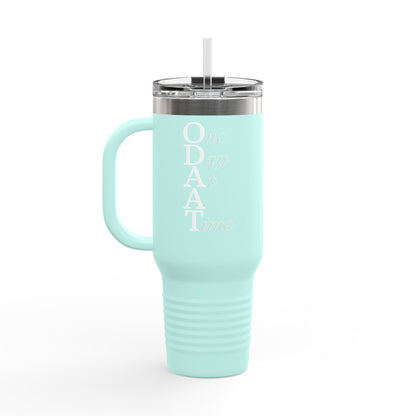 Haler Smith - Mug - Haler Smith Insulated Travel Mug with Straw 40 oz. - ODAAT - White Letters